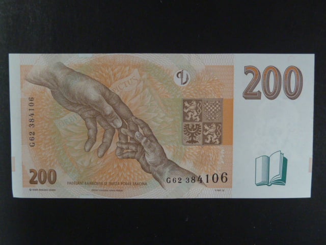 200 Kč 1998 s. G 62, Baj. CZ 20, Pi. 19