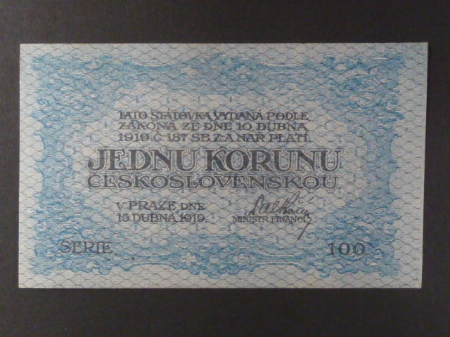 1 Kč 15. 4. 1919, s.100