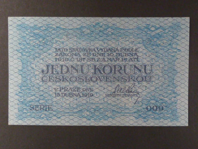 1 Kč 15. 4. 1919, s.009