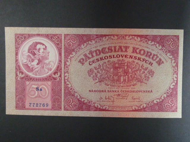 50 Kč 1.10.1929, serie Sa