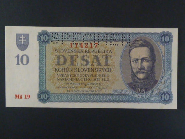 10 Ks 20.7.1943 série Mä 19, perf. SPECIMEN