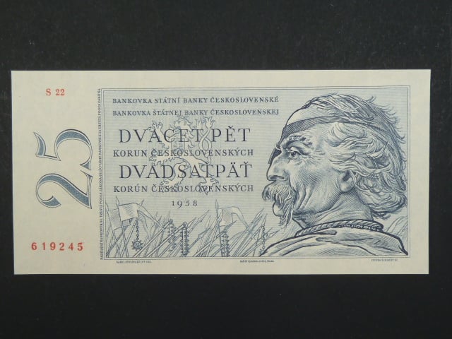 25 Kčs 1958 s. S 22