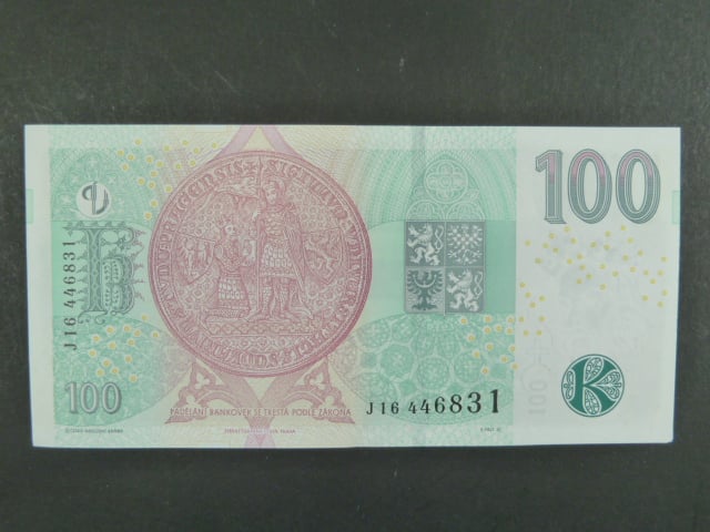 100 Kč 2018 série J 16