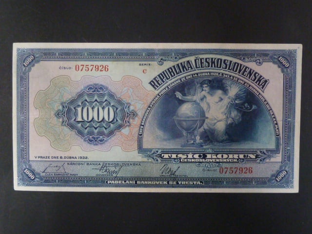 1000 Kč 8.4.1932, serie C