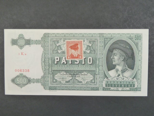 500 Ks 12.7.1941 kolkovaná série 1Kn