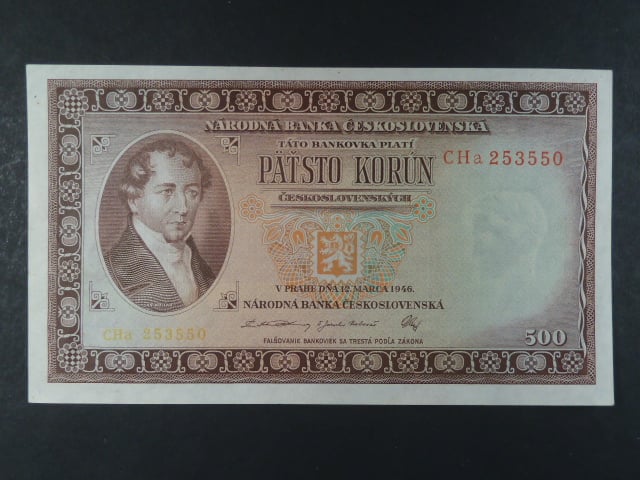 500 Kčs 12.3.1946 série CHa