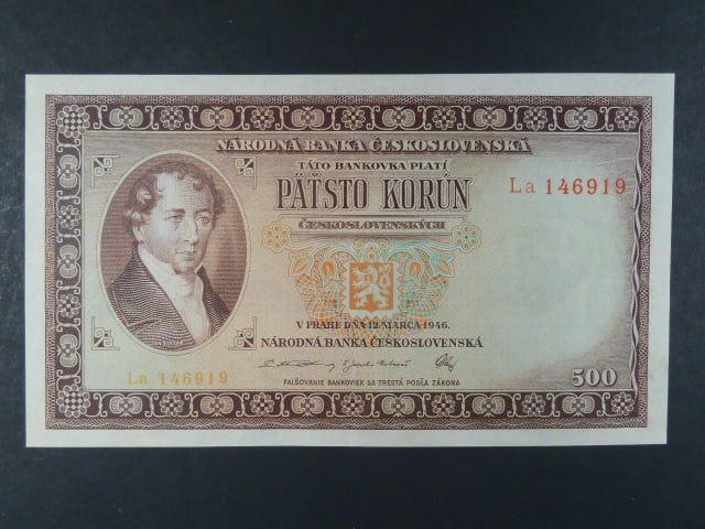 500 Kčs 12.3.1946 série La