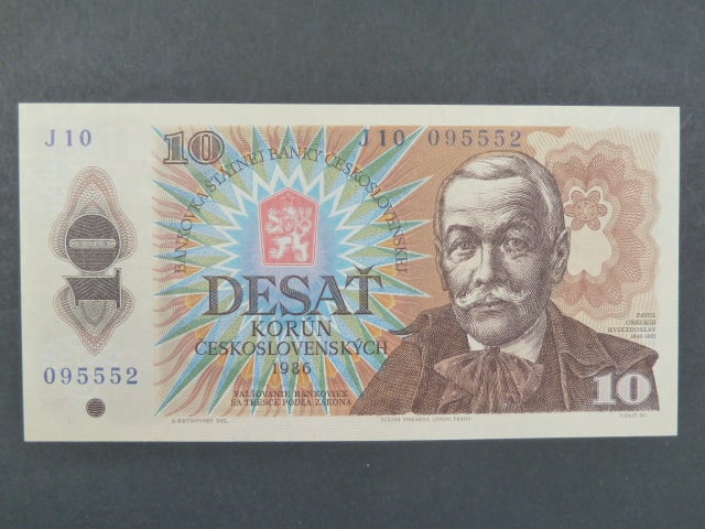 10 Kčs 1986 s. J 10