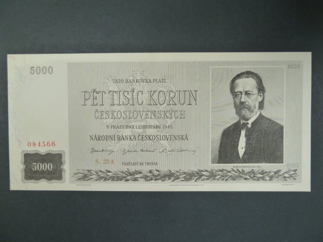 5000 Kčs 1.11.1945 série 23 A
