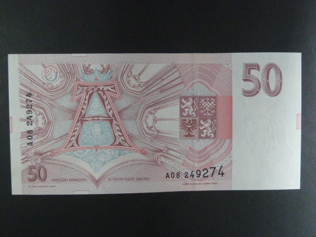 50 Kč 1993 s. A 08, Baj. CZ 4a