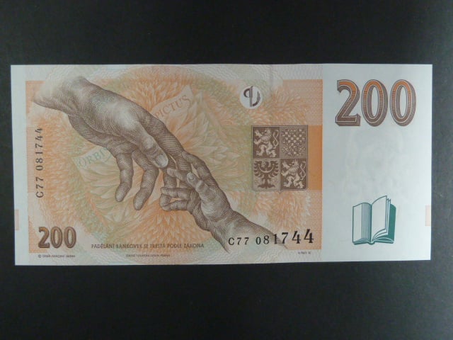 200 Kč 1998 s. C 77, Baj. CZ 20, Pi. 19