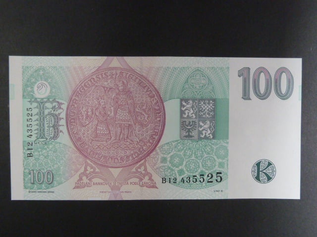 100 Kč 1995 s. B 12, chybotisk "bez průsvitky", Baj. CZ 12