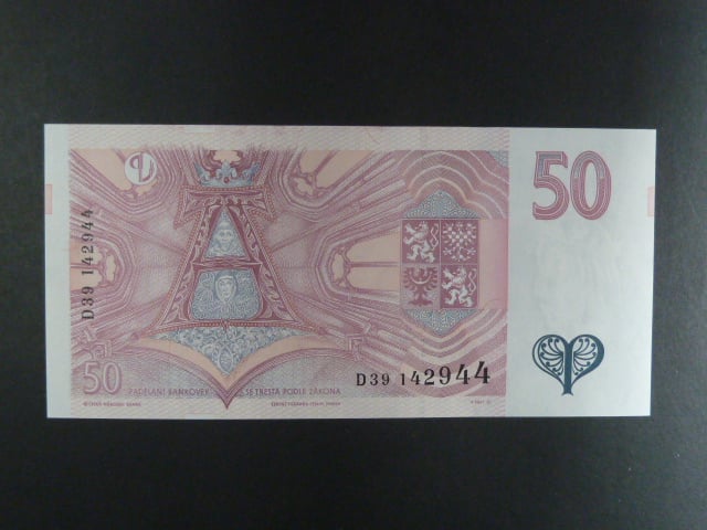 50 Kč 1997 s. D 39, Baj. CZ 17, Pi. 17