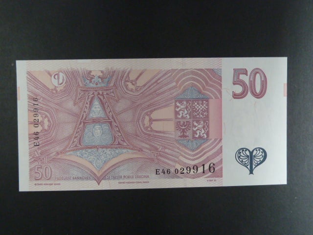50 Kč 1997 s. E 46, Baj. CZ 17, Pi. 17