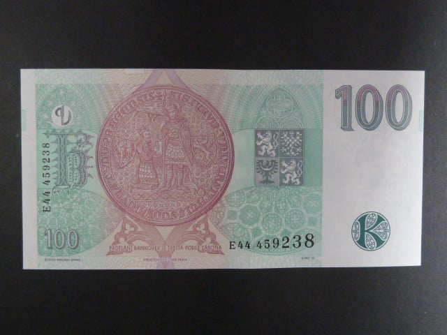 100 Kč 1997 s. E 44, Baj. CZ 18, Pi. 18