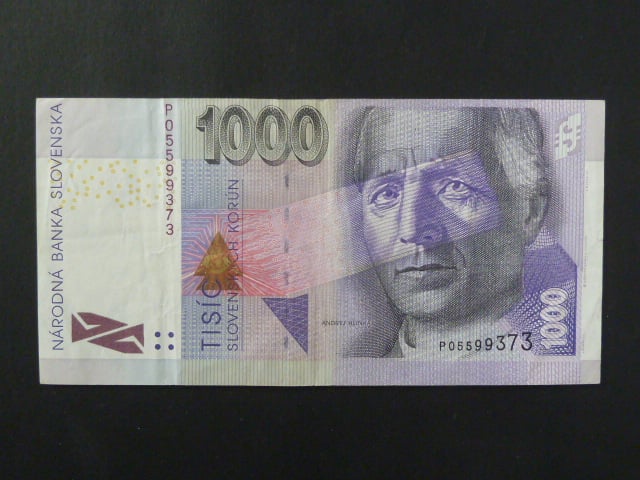 chybotisk - 1000 Sk 1.10.1999 s. P s posunem ořezu, Ba. SK 10d, Pi. 32