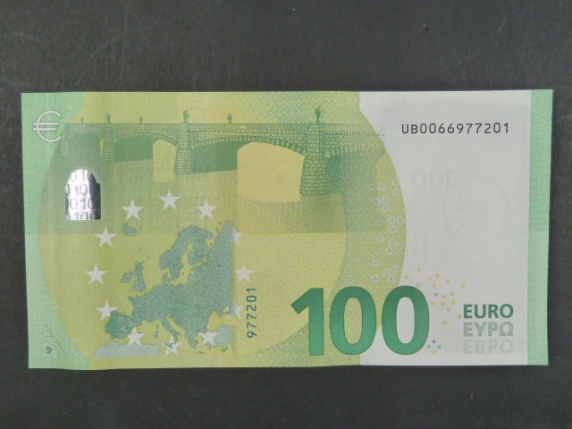 100 Euro 2019 s.RB, Německo podpis Mario Draghi, R008
