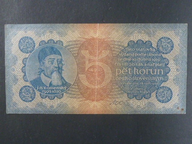 5 Kč 28.9.1921, serie 5