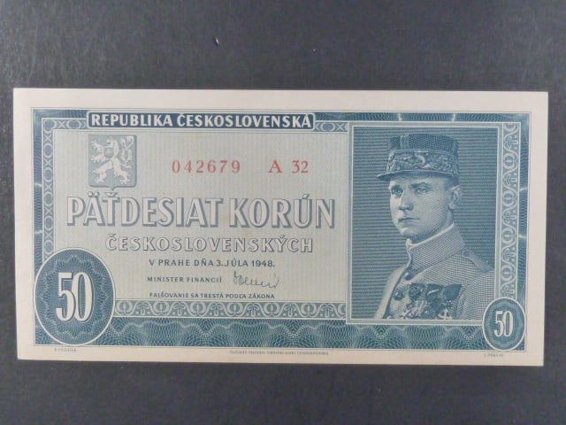 50 Kčs 3.7.1948, serie A 32