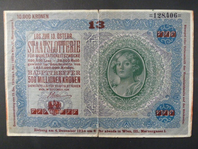 1000 K b.d. (1921) DONAUSTAAT, Ri. 208