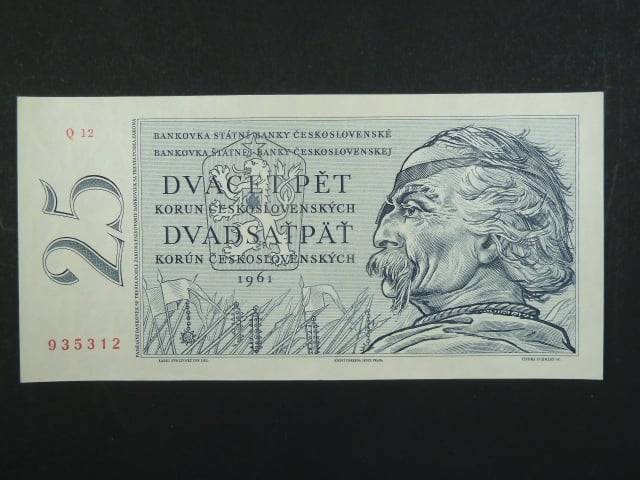25 Kčs 1961 s. Q 12