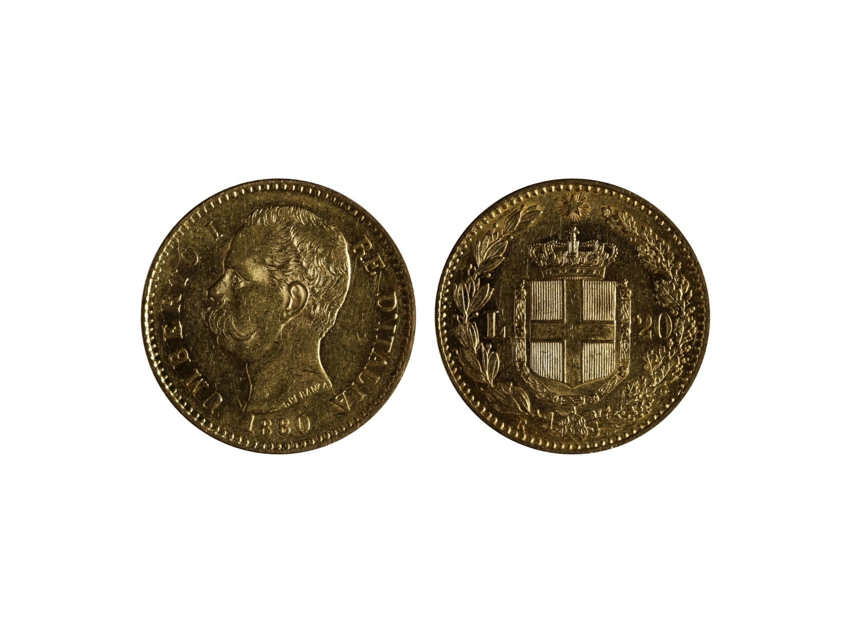 Itálie, Umberto I. - 20 Lire 1880