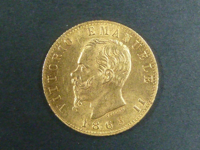 Itálie, Vittorio Emanuele II. - 20 Lire 1865