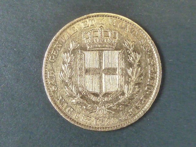 Itálie - Sardínie, Carlo Alberto - 20 Lire 1849