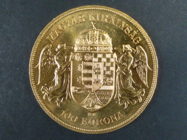 100 Korun 1908 K.B. uherská - novoražba