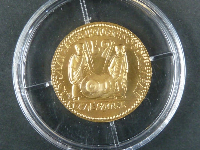 2000, Česká mincovna, zlatá medaile Octavian Augustus - mince z roku 0, Au 0,999, 6,22g, náklad 500 ks, etue