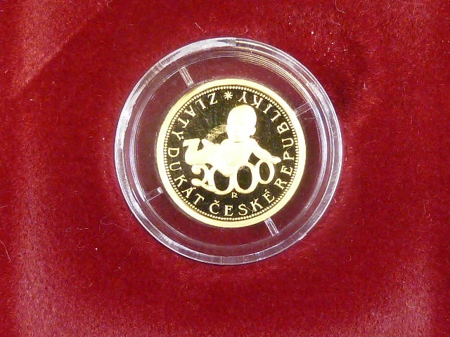 2000, Česká mincovna, zlatá medaile 1 Dukát 1998, Au 0,999,9, 3,49g, náklad 1000 ks, etue
