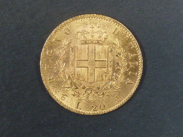Itálie, Vittorio Emanuele II. - 20 Lire 1865