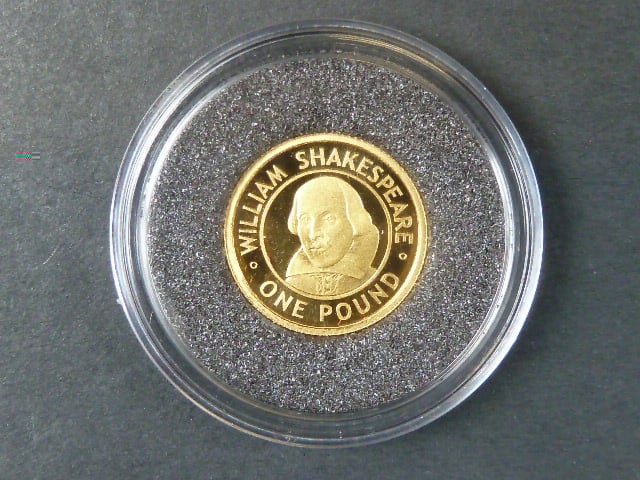 1 Pound 2006 - William Shakespeare,  Au 0,999, 1,24 g, KM 124