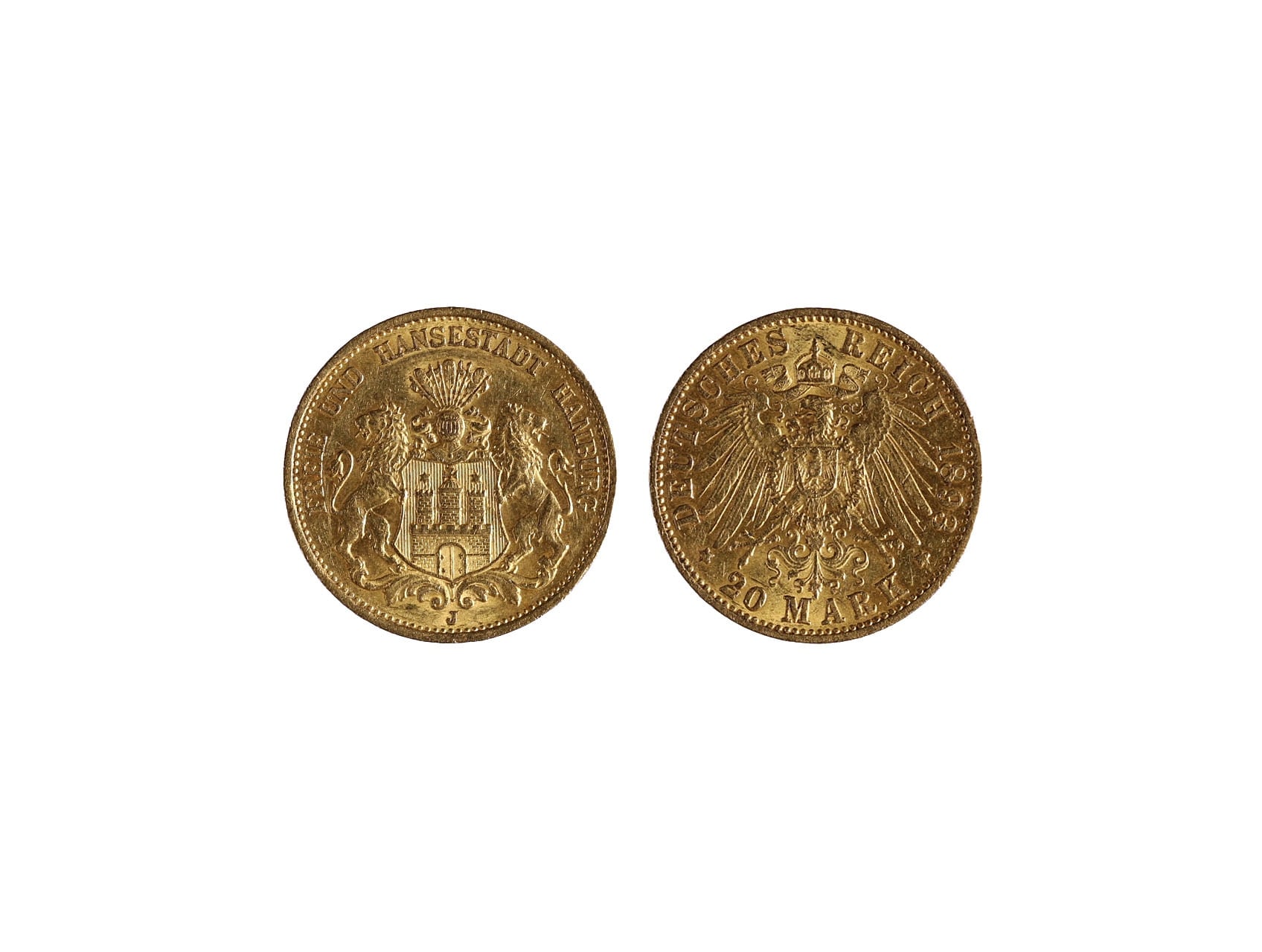 Německo-Hamburg - 20 Marka 1893 J