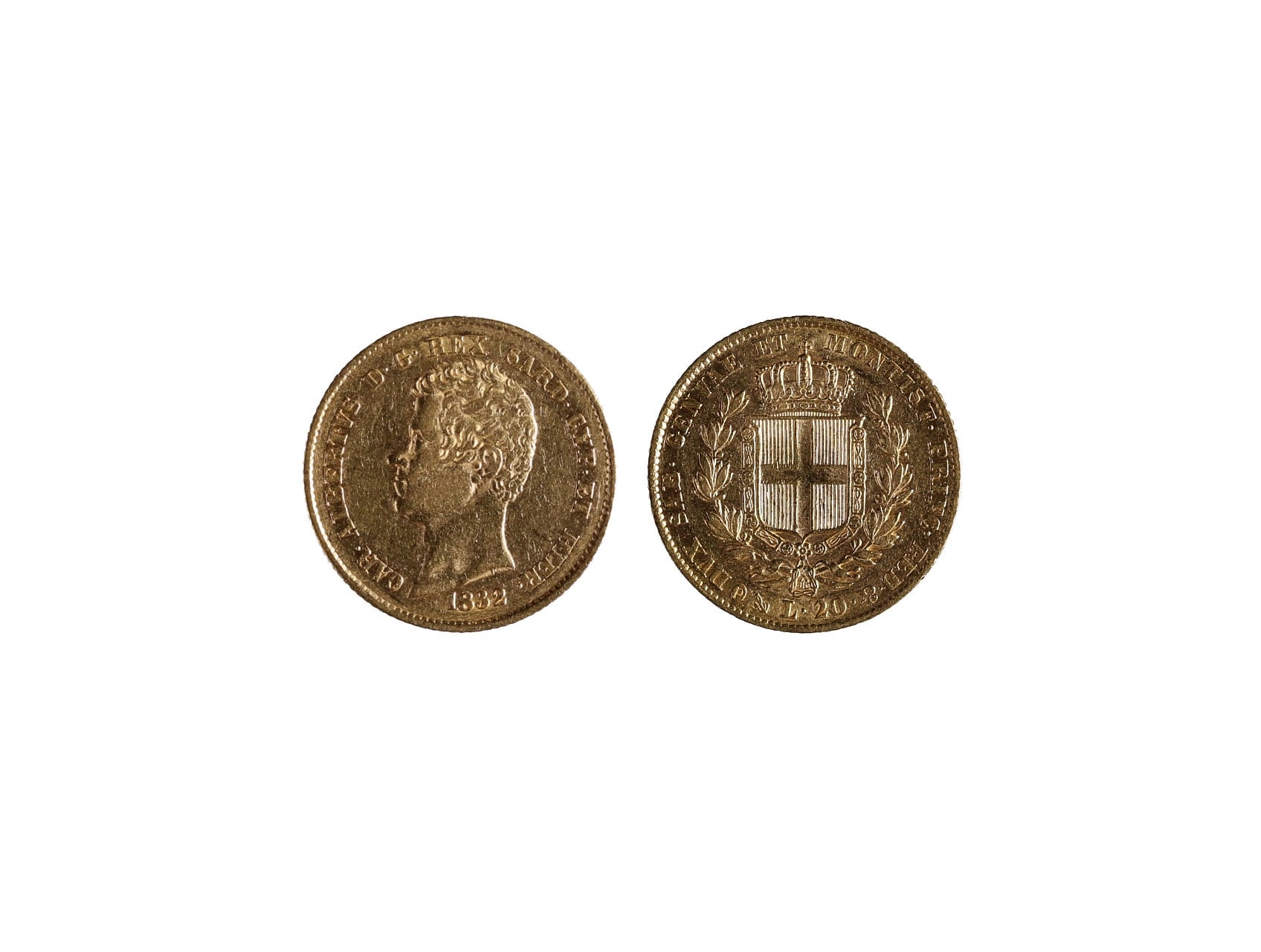 Itálie - Sardinie, Carlo Alberto 1831-1849 - 20 Lire 1832