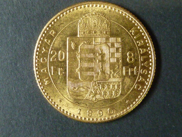 20 Frank 1890 KB se zakem Fiume