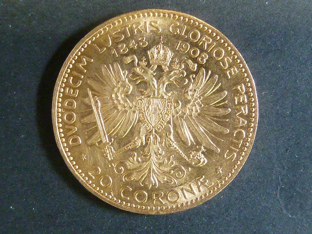 20 Koruna 1908 Jubilejní