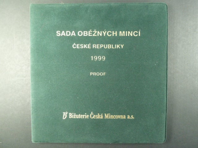 sada 1999 PROOF semišový obal