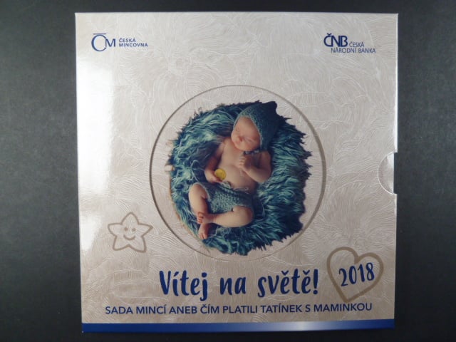 sada 2018 s motivem narození dítěte + žeton