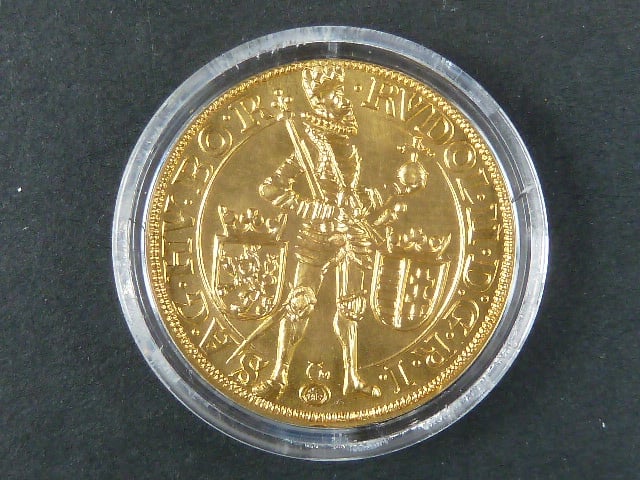 1997, Česká mincovna, zlatá medaile Eckerův pražský dukát., Au 0,986, 3,49g, náklad 1000 ks, etue