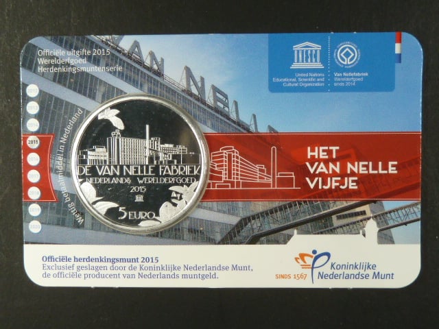 Holandsko, 5 EUR 2015 - Van-Nelle-Fabrik