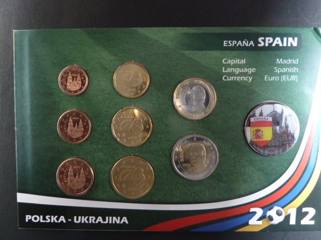 Španělsko sada k ME ve fotbale 2012 - různé ročníky