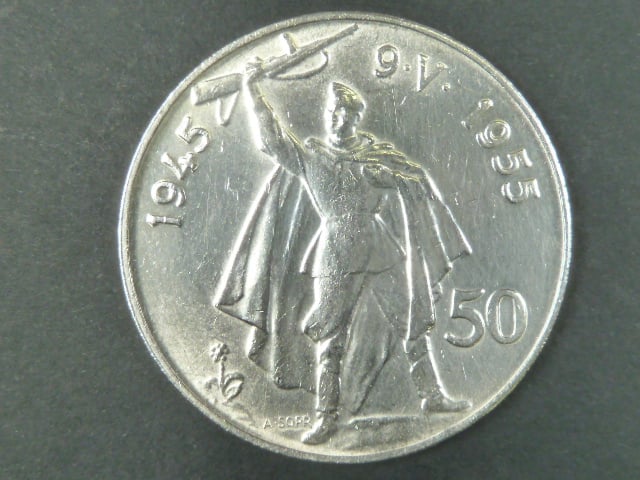 50 Kčs 1955a 10.výročí osvobození ČSSR