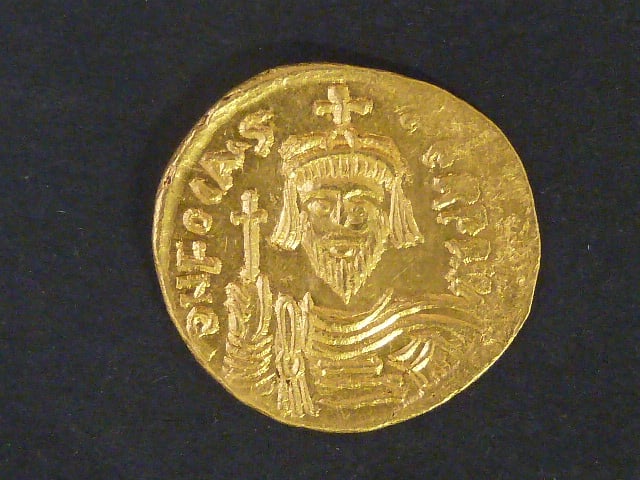 Byzanc, Phocas 602-610 AD - Solidus, 4,48g