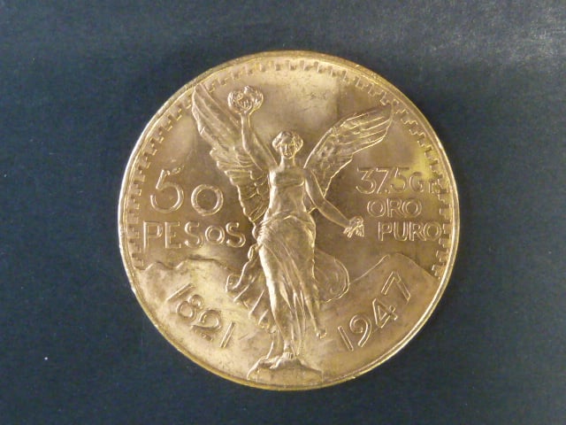 50 Pesos 1947, Au 0,900, 41,67g, KM 481
