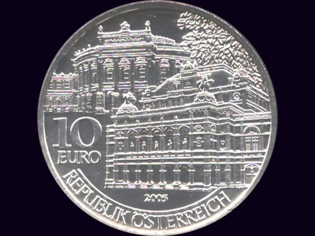Rakousko 10 EUR 2004 Viedereröffnung von Burg und Oper 1955