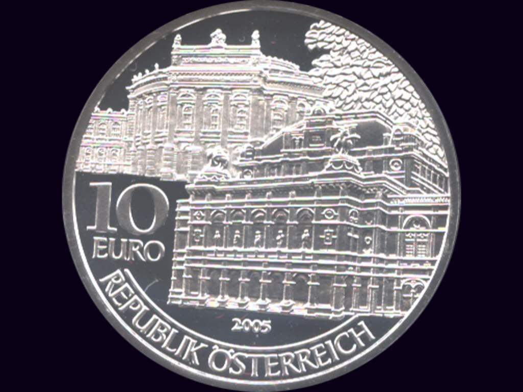 Rakousko 10 EUR 2004 Viedereröffnung von Burg und Oper 1955