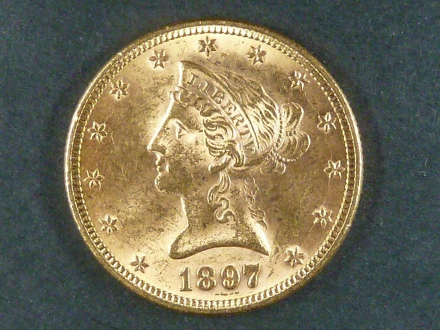 10 Dolar 1897, 16.718 g, Au 900/1000