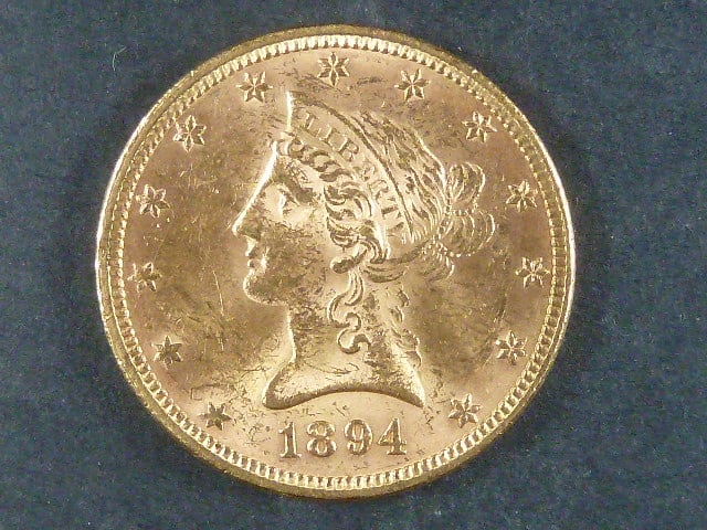 10 Dolar 1894, 16.718 g, Au 900/1000