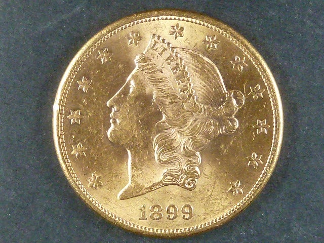 20 Dolar 1899, 33.436 g, 900/1000
